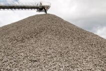 CA6 Recycled Stone a pile of crushed stone is being built for resale