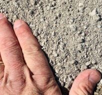 handful of rock soil